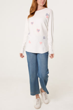 Fine Knit Heart Jumper