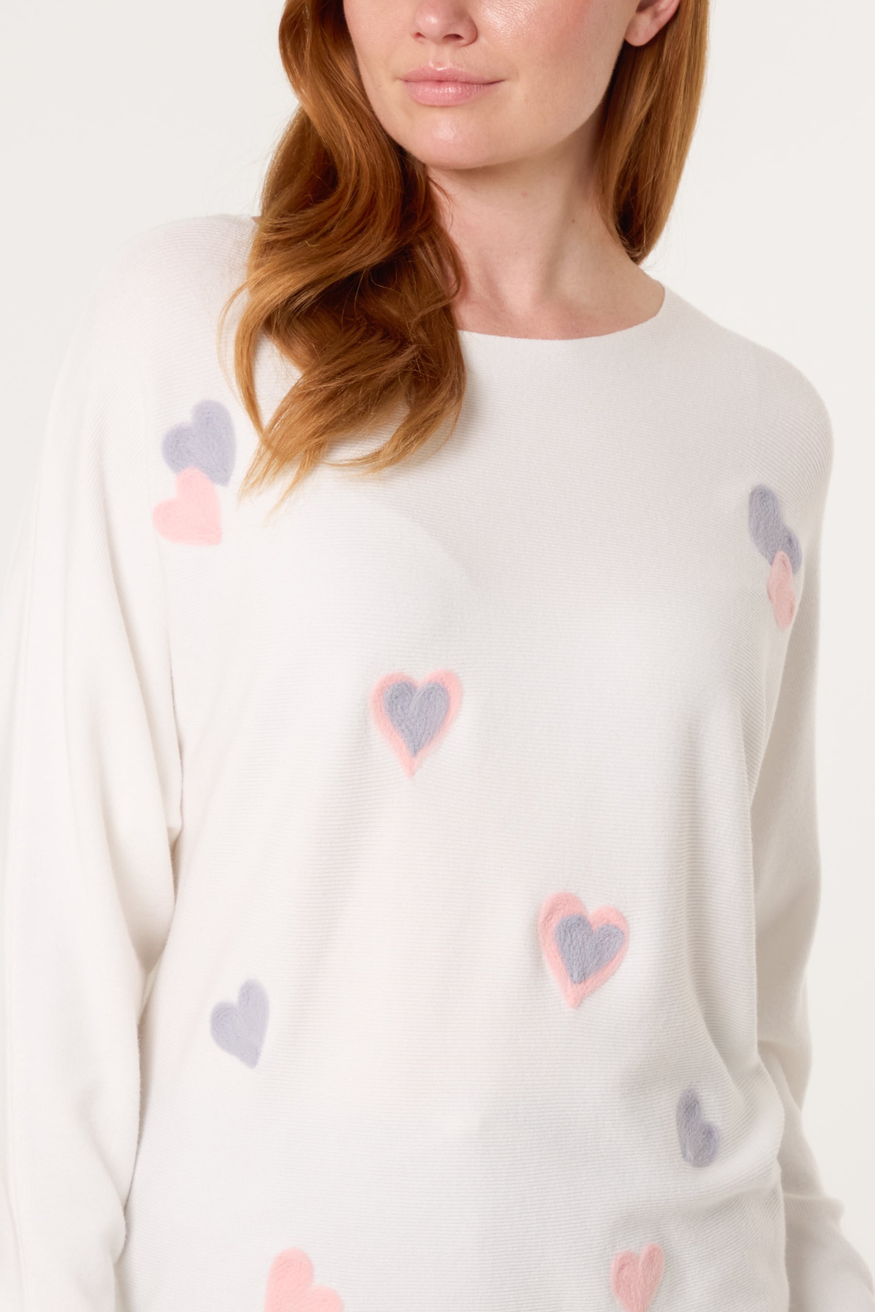 Fine Knit Heart Jumper