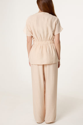 Belted Short Sleeve Shirt & Trouser Co-Ord