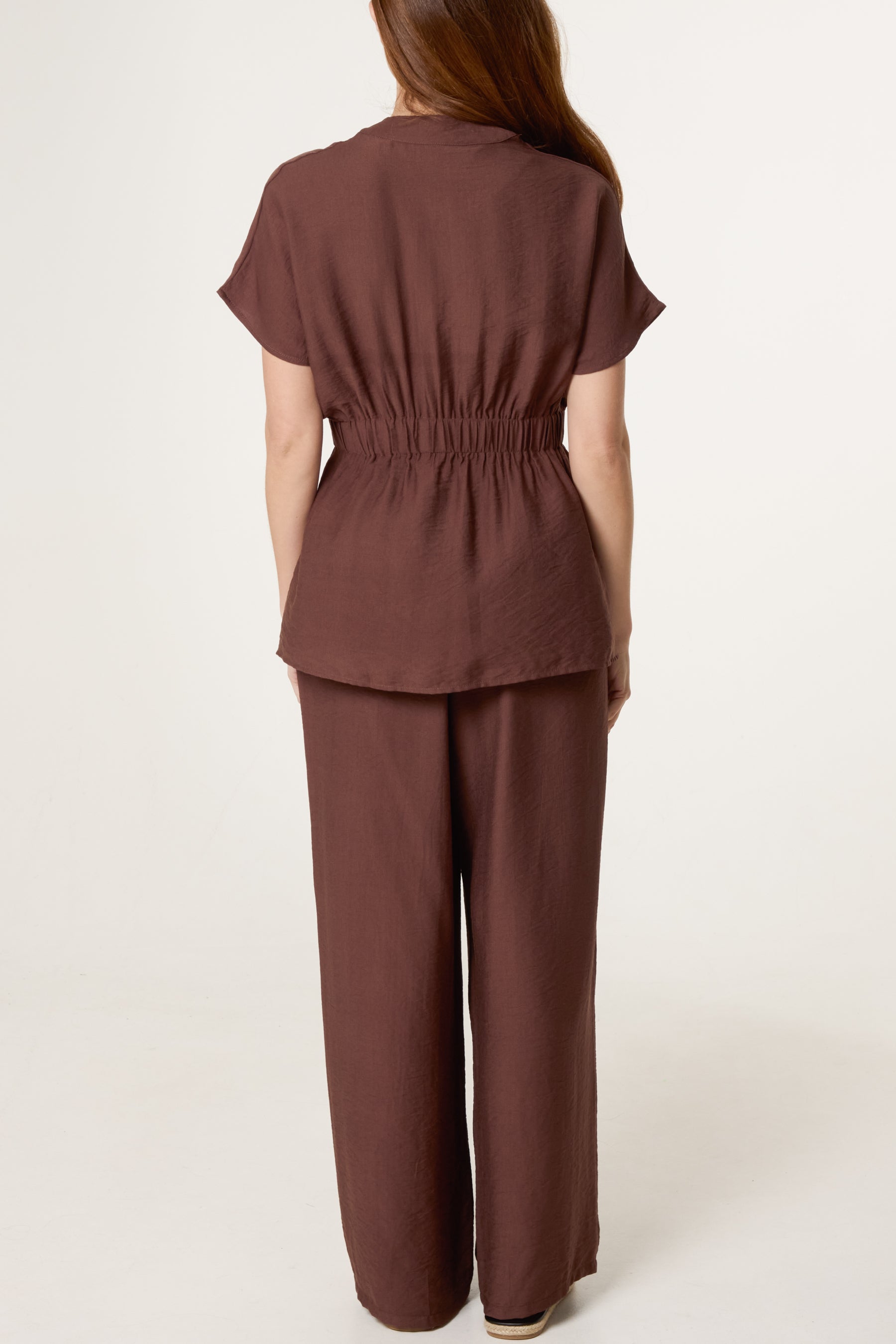 Belted Short Sleeve Shirt & Trouser Co-Ord