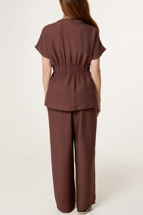 Belted Short Sleeve Shirt & Trouser Co-Ord