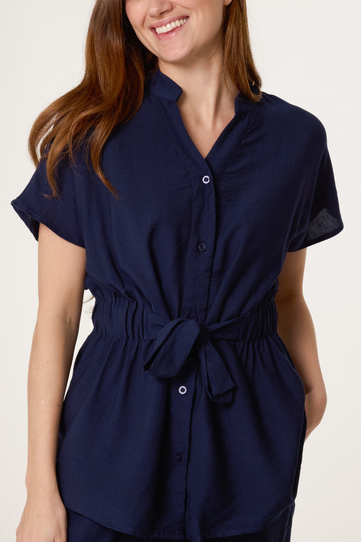 Belted Short Sleeve Shirt & Trouser Co-Ord