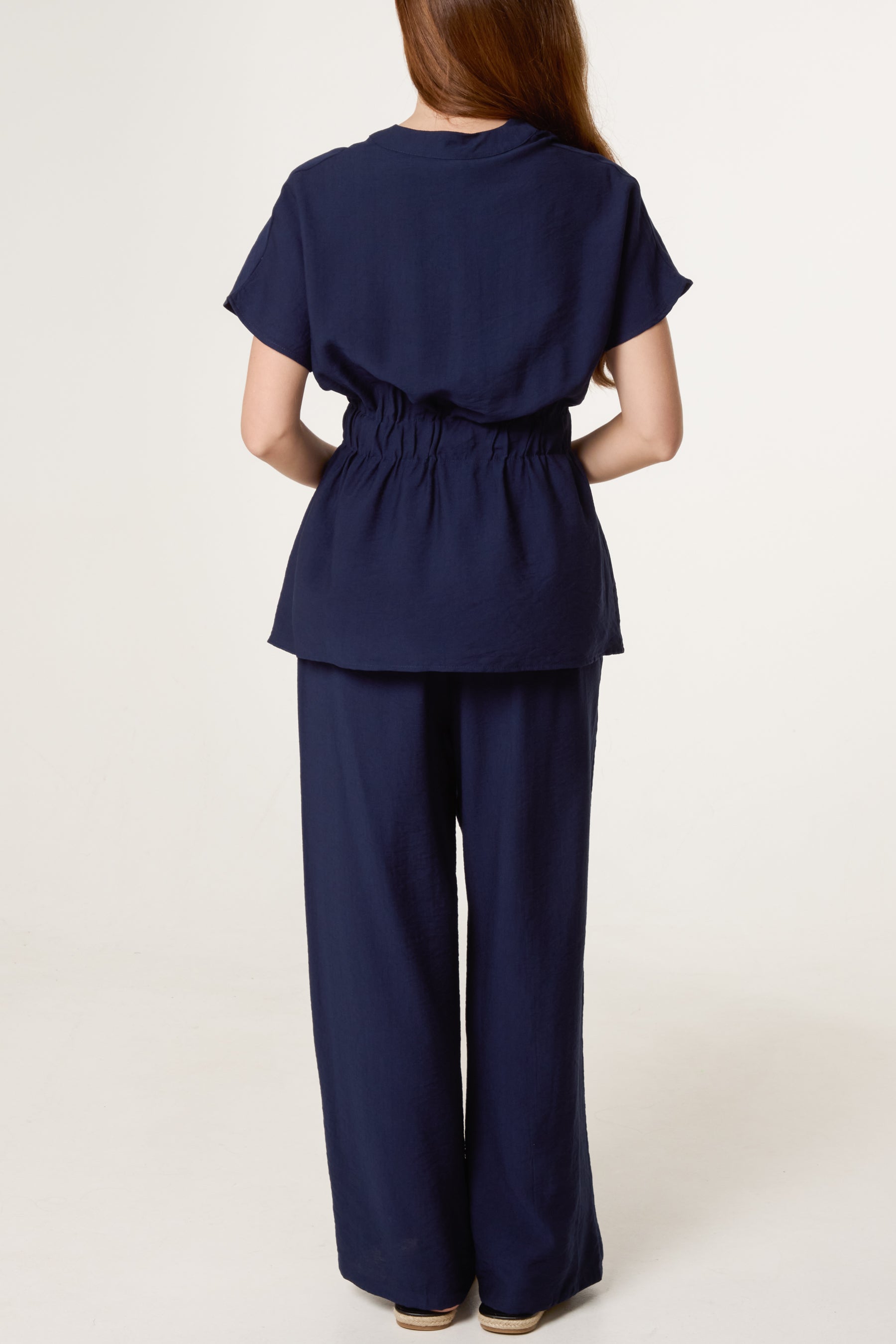 Belted Short Sleeve Shirt & Trouser Co-Ord