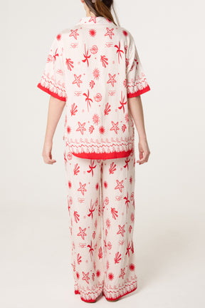 Marine Print Shirt & Trouser Co-Ord Set