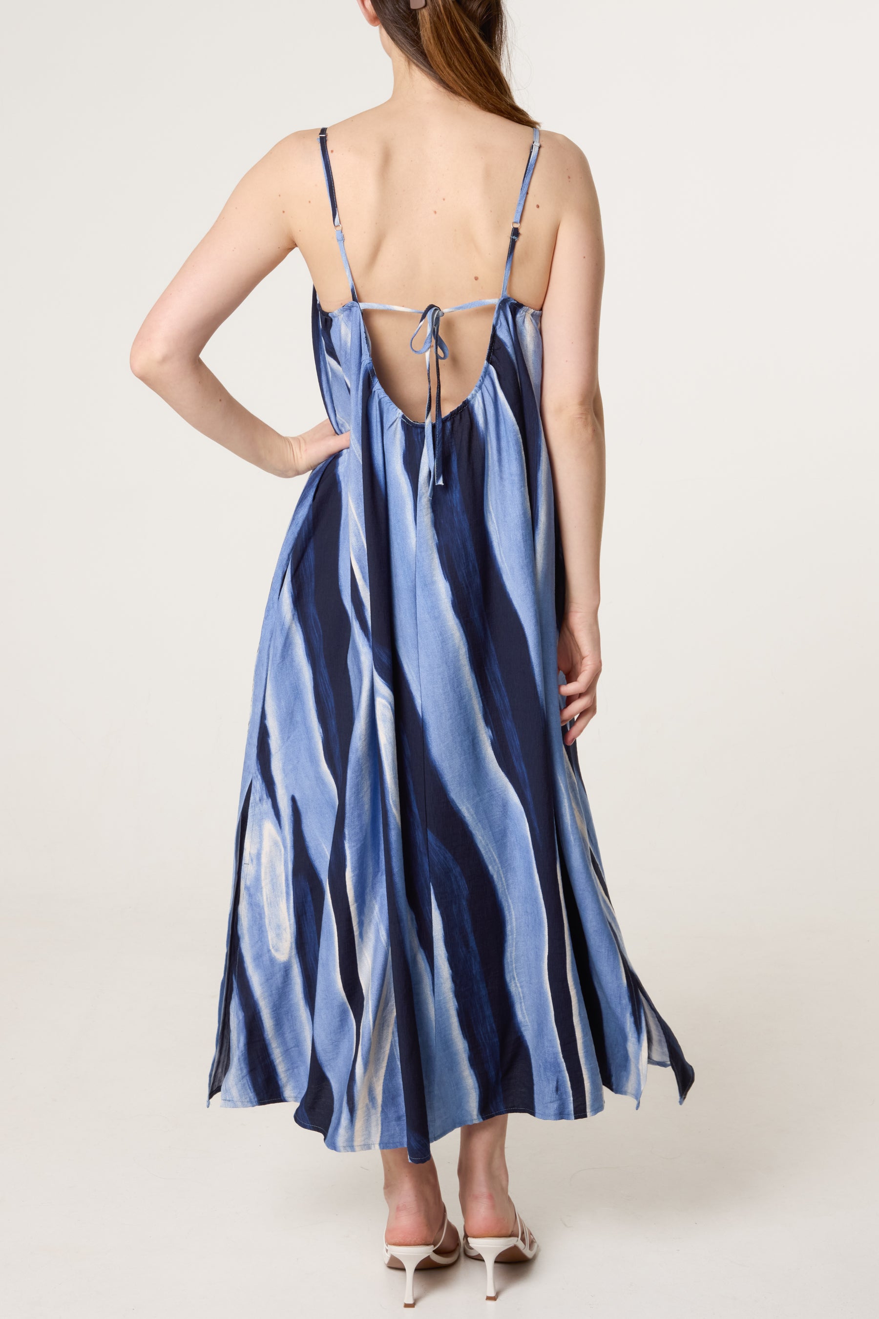 Water Colour Pattern Cami Maxi Dress