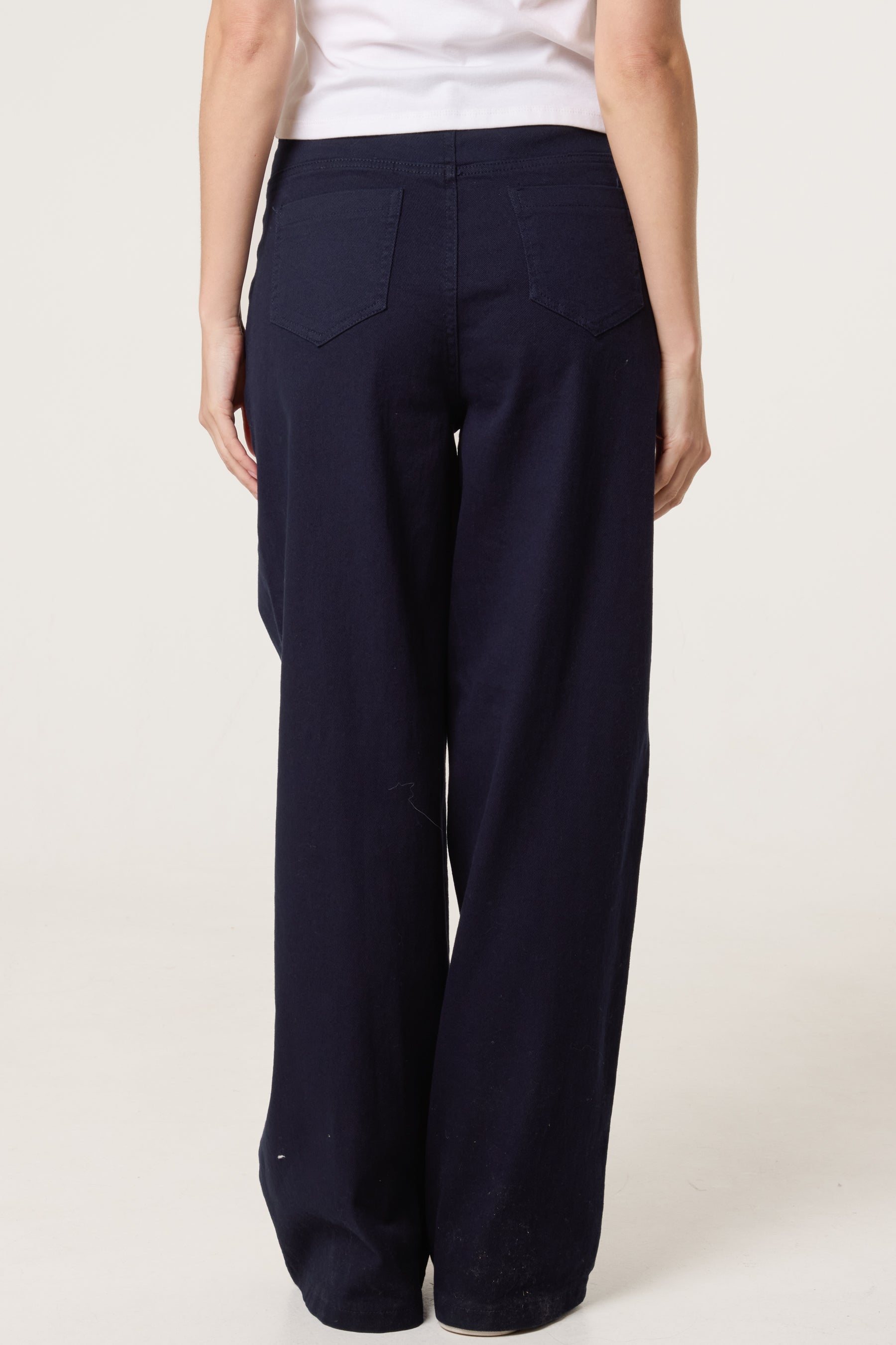 Floral Embroidered Wide Ankle Jeans