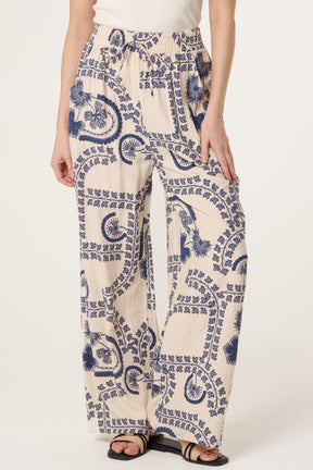 Trousers With Ethnic-Inspired Print