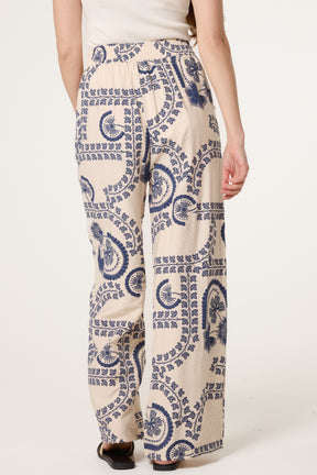 Trousers With Ethnic-Inspired Print