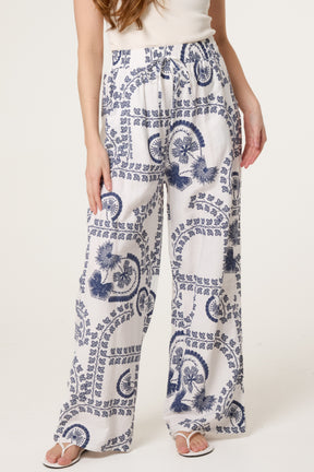 Vine Leaf Wide Leg Trousers
