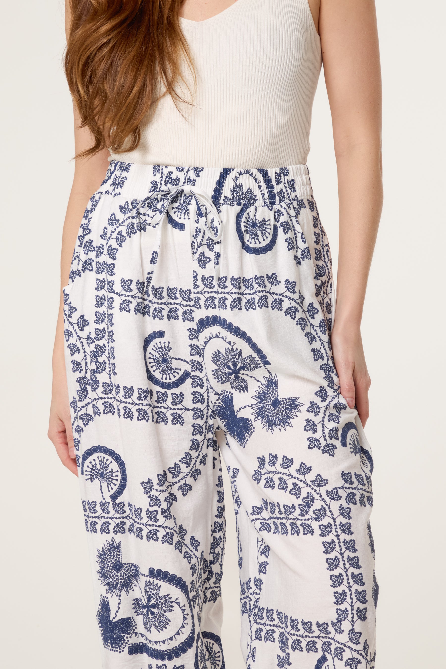 Vine Leaf Wide Leg Trousers