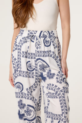Vine Leaf Wide Leg Trousers