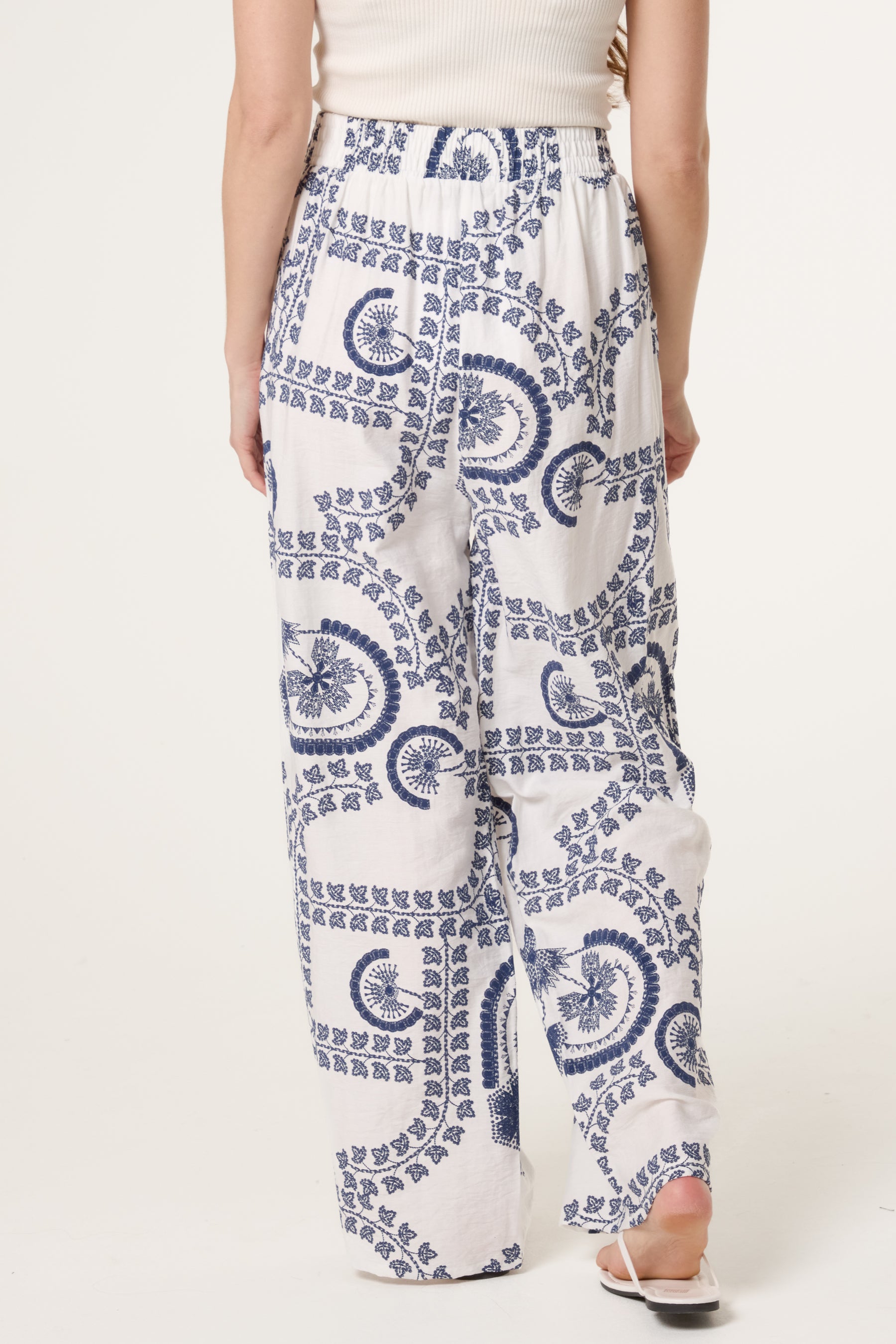 Vine Leaf Wide Leg Trousers