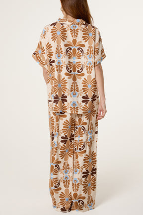 Abstract Floral Top & Trouser Set