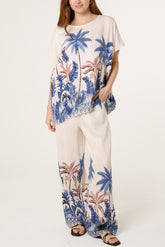 Tropical Palm Tree Print Co-Ord