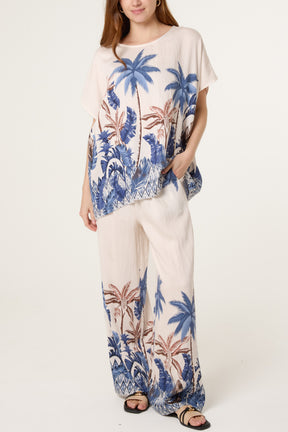 Tropical Palm Tree Print Co-Ord