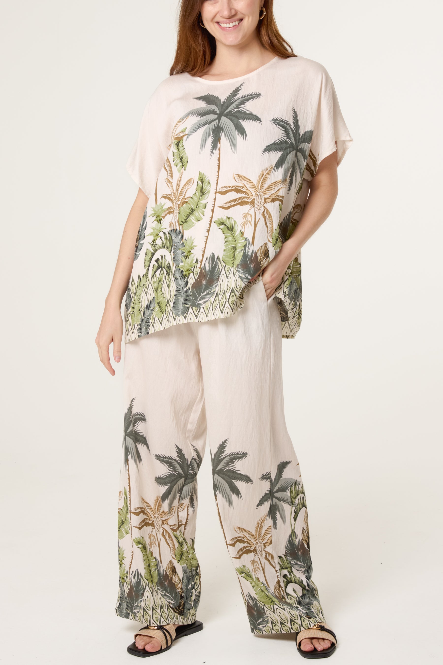 Tropical Palm Tree Print Co-Ord
