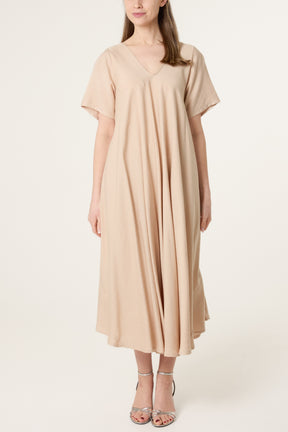 Diamante V-Neck Relaxed Dress