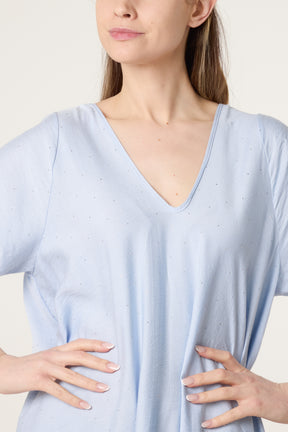 Diamante V-Neck Relaxed Dress