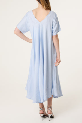 Diamante V-Neck Relaxed Dress