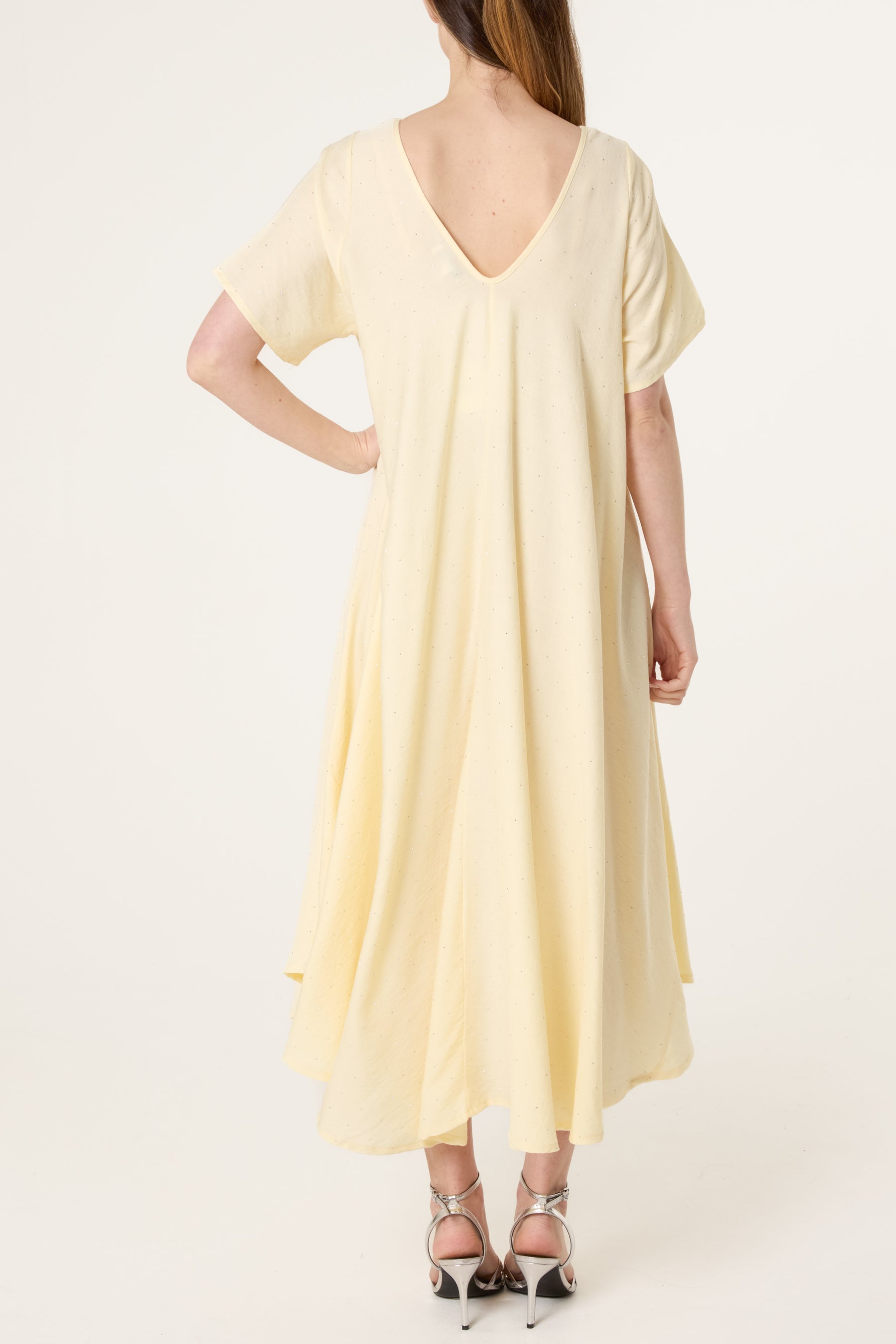 Diamante V-Neck Relaxed Dress