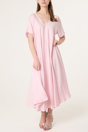 Diamante V-Neck Relaxed Dress