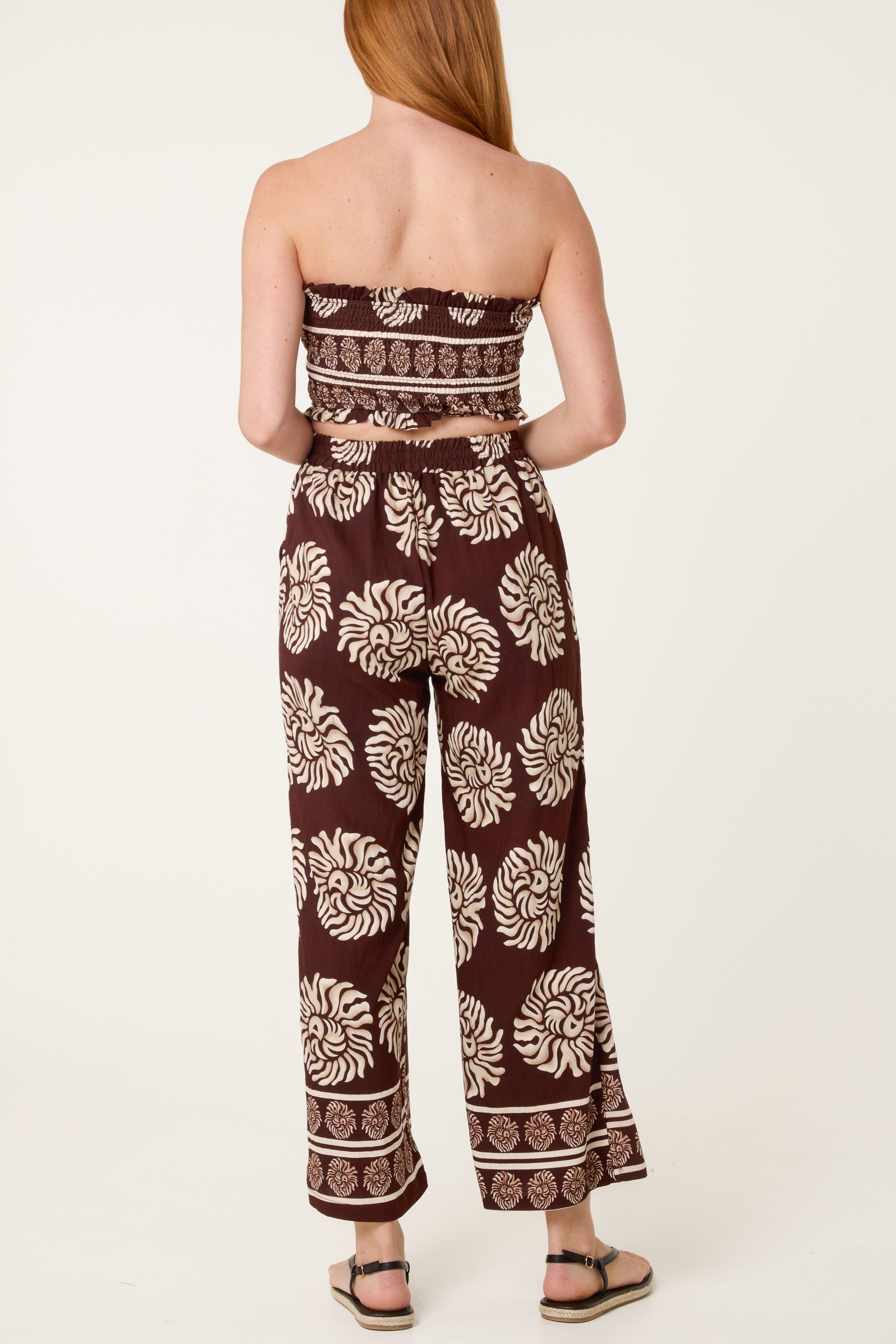 Tribal Print Crop Top & Trouser Co-Ord Set