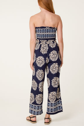 Tribal Print Crop Top & Trouser Co-Ord Set