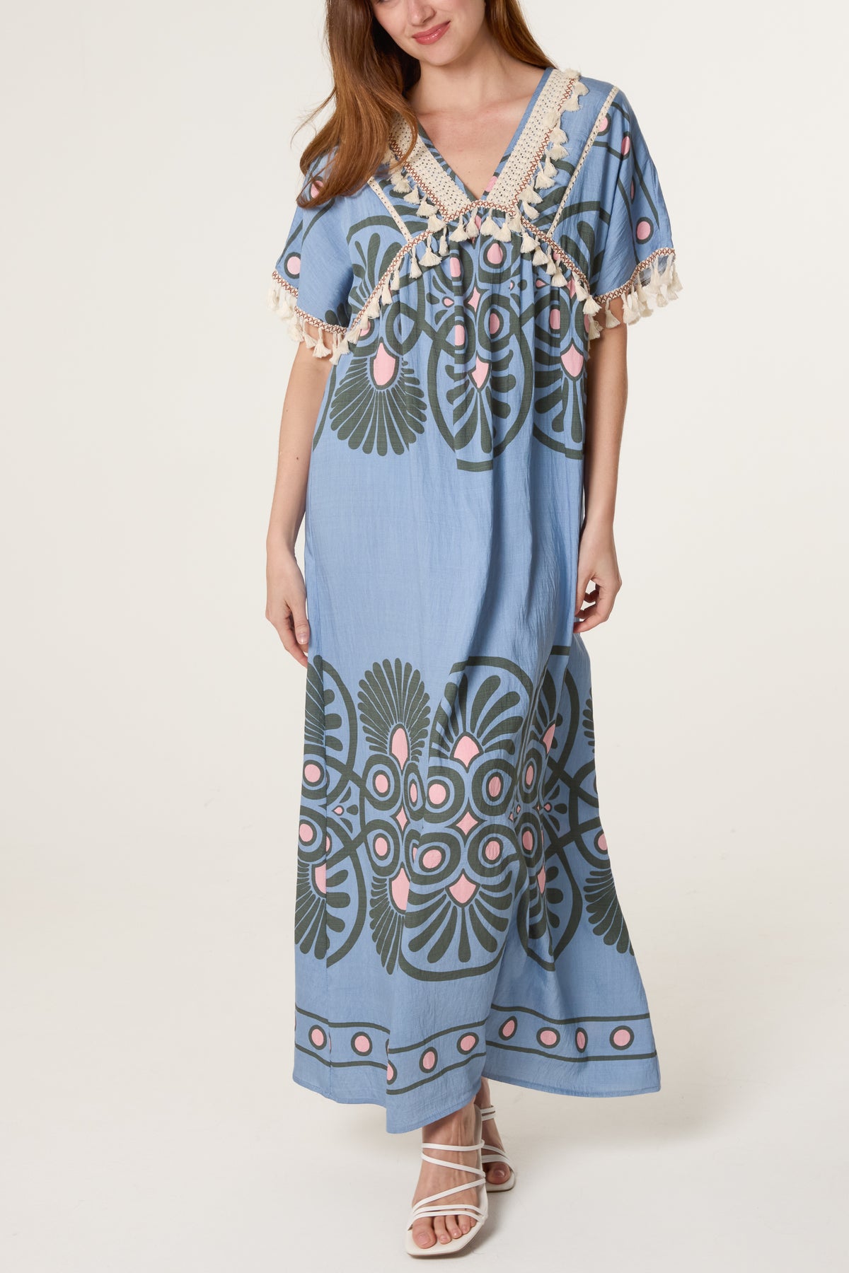 Ornate Border Boho Maxi Dress
