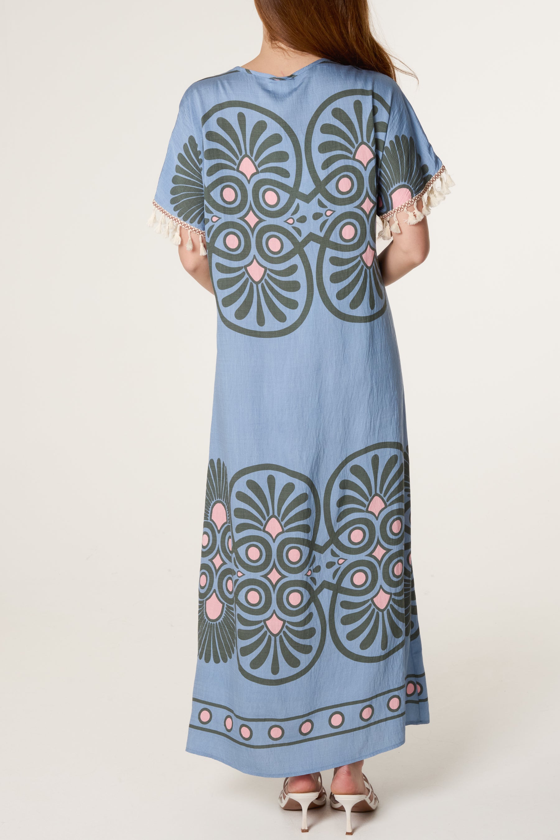 Ornate Border Boho Maxi Dress