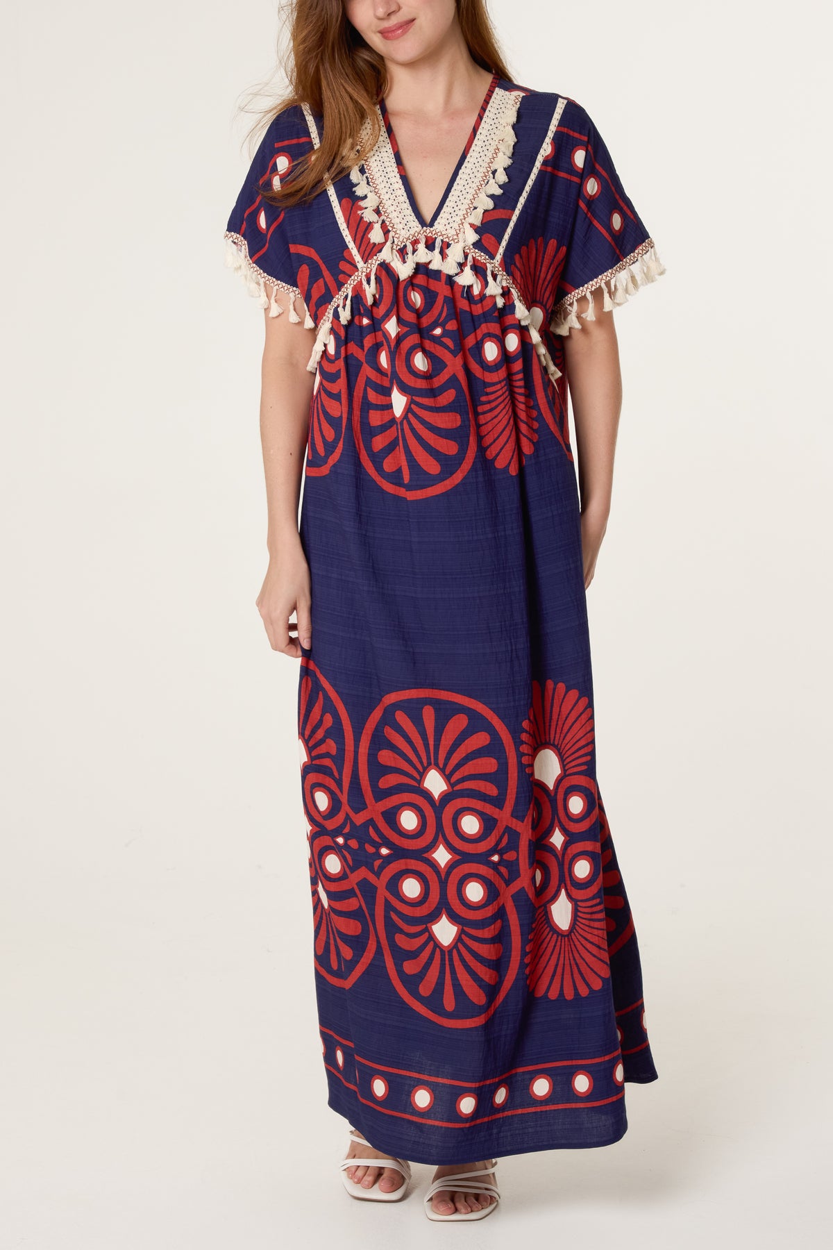 Ornate Border Boho Maxi Dress
