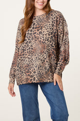 Leopard Print Knit Jumper