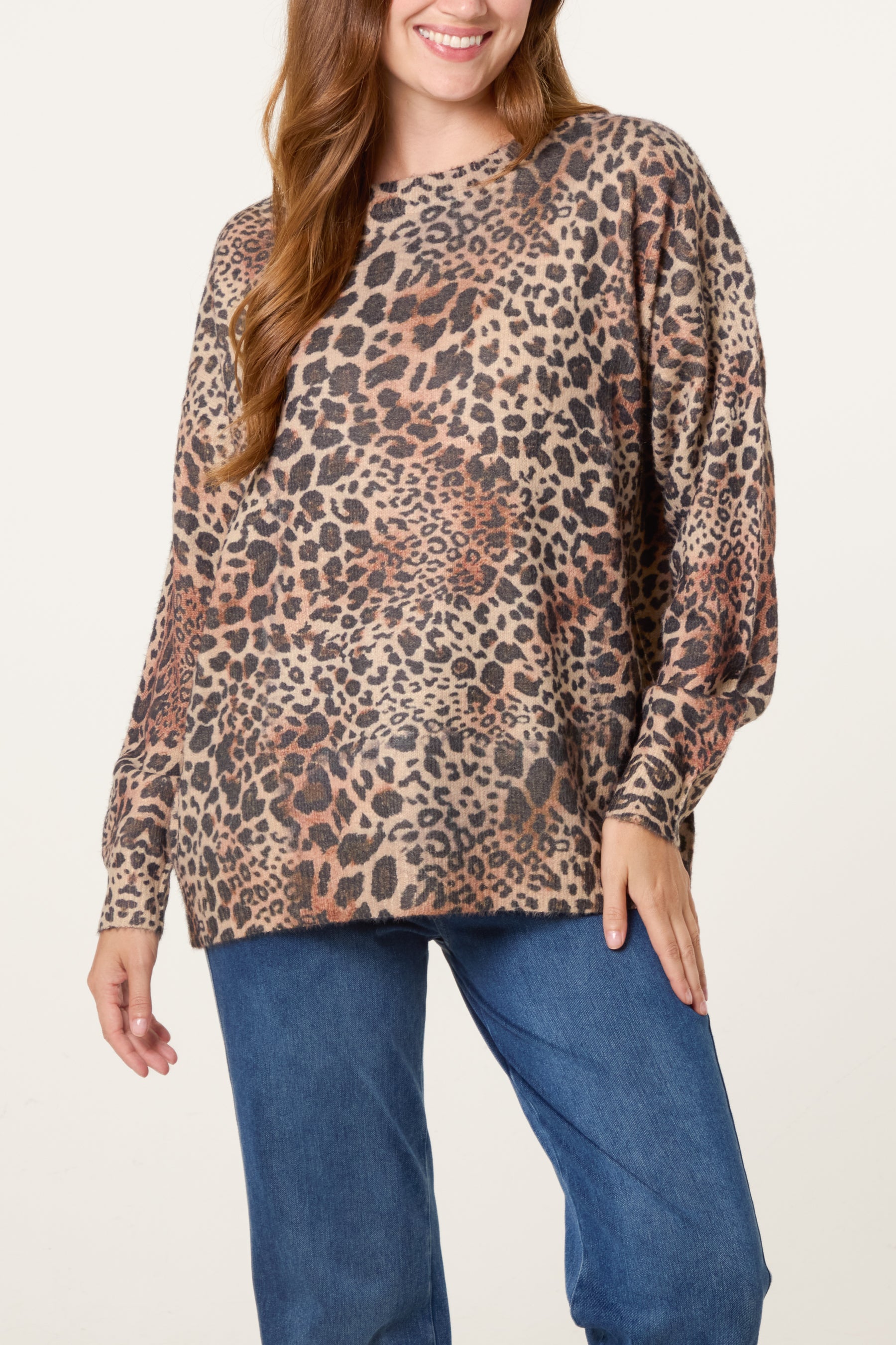 Leopard Print Knit Jumper