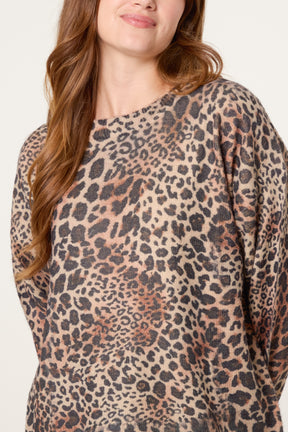 Leopard Print Knit Jumper