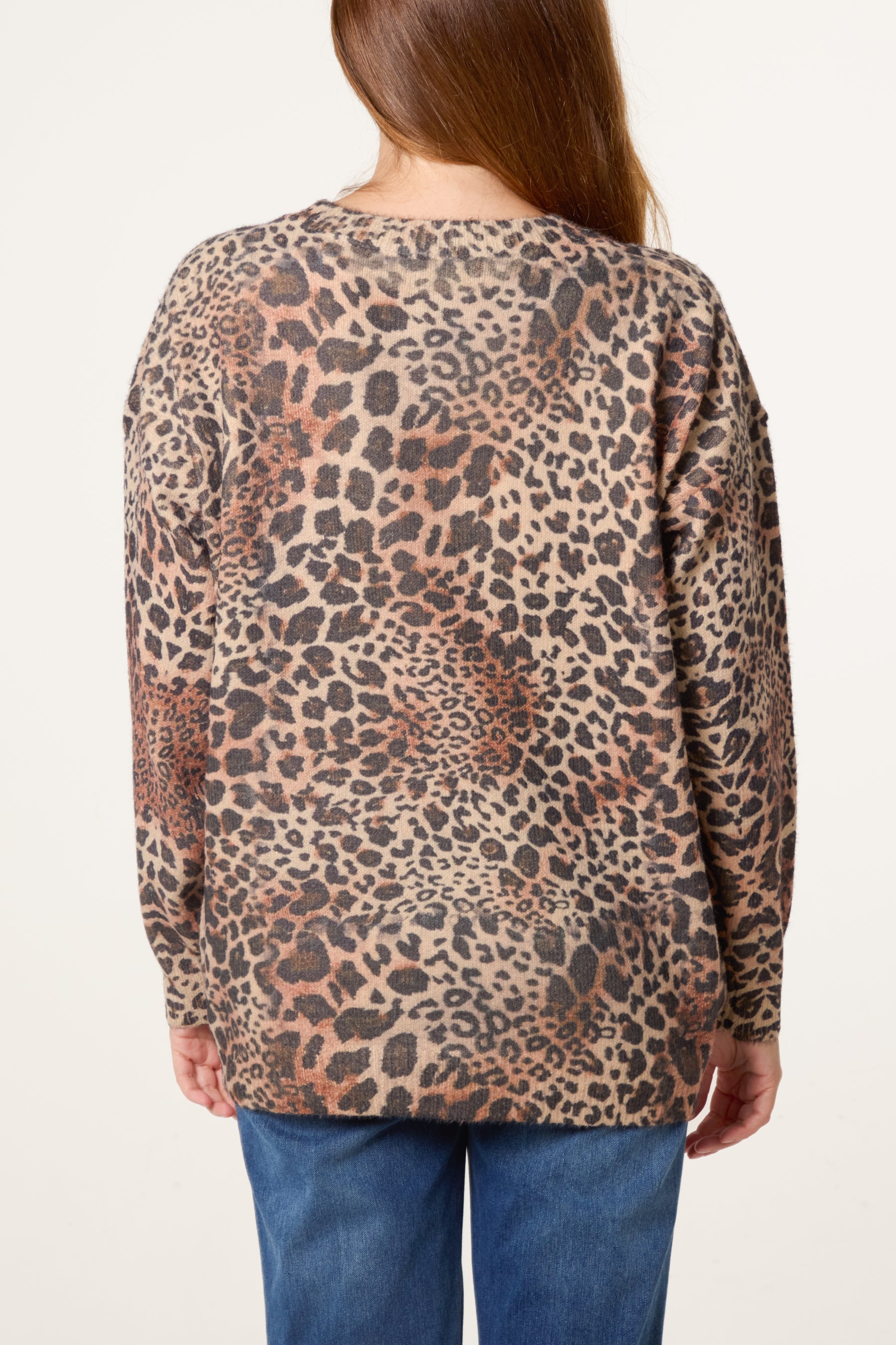 Leopard Print Knit Jumper