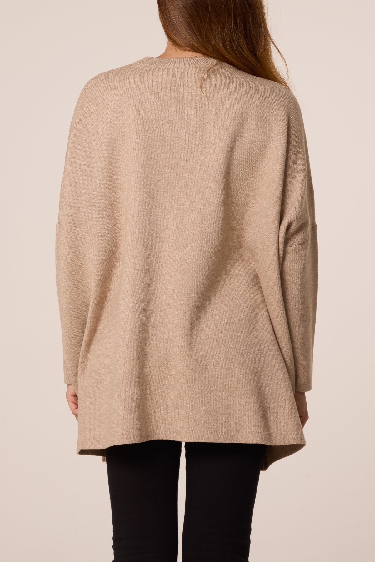 Fauxfur Front Pockets Knit Jumper