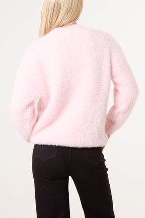 Embellished Fluffly Xmas Jumper