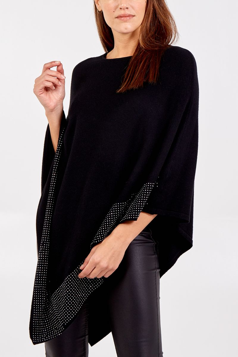 Wide Diagonal Diamante Cape