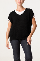 Fluffly Knitted V-Neck Vest