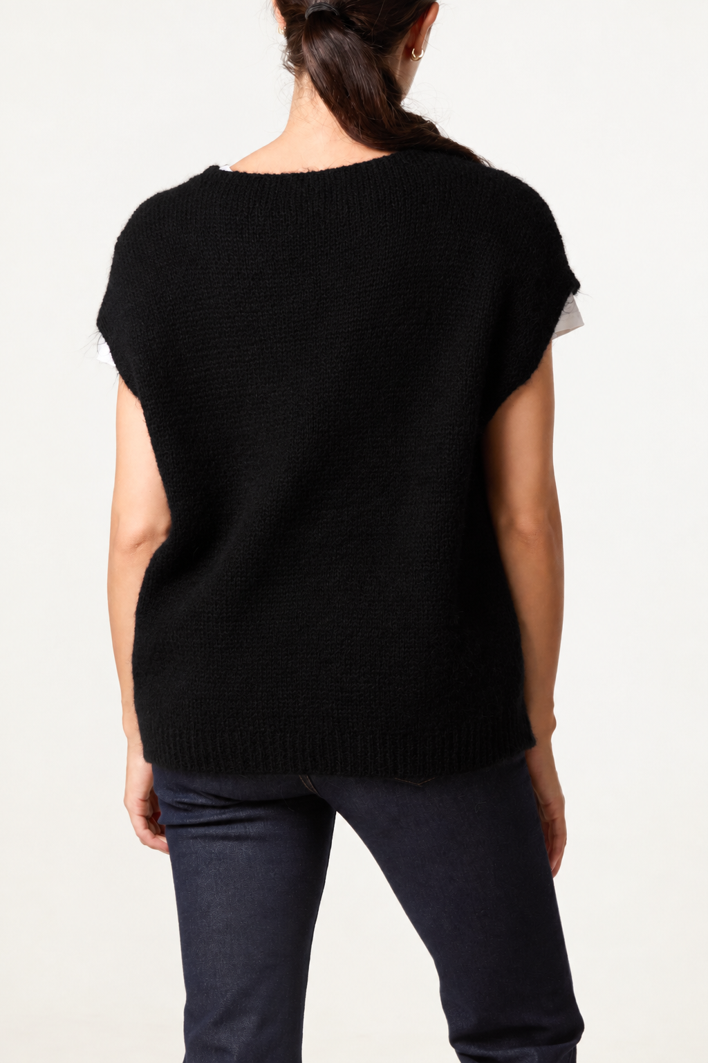 Fluffly Knitted V-Neck Vest