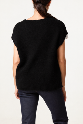 Fluffly Knitted V-Neck Vest