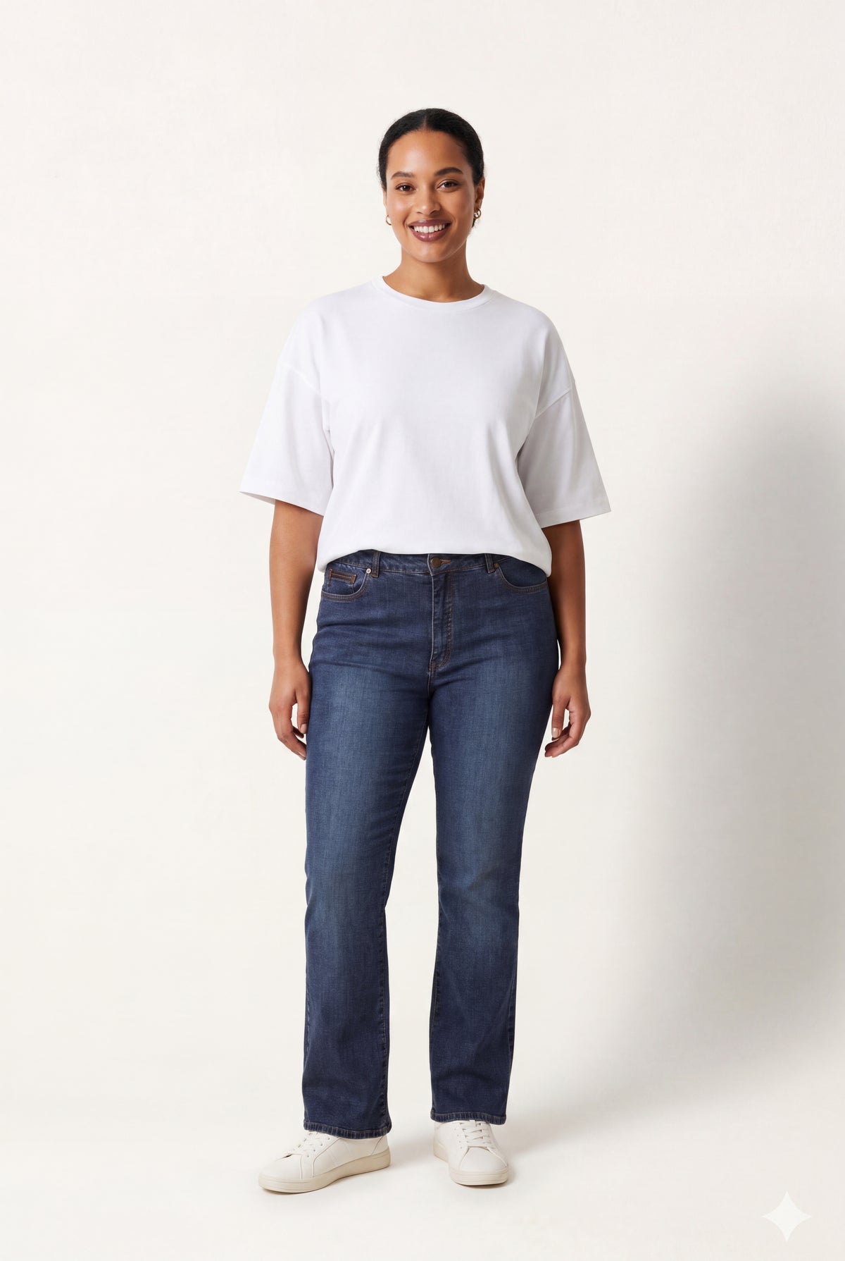 Curve Double Button Jeans