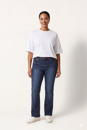 Curve Double Button Jeans