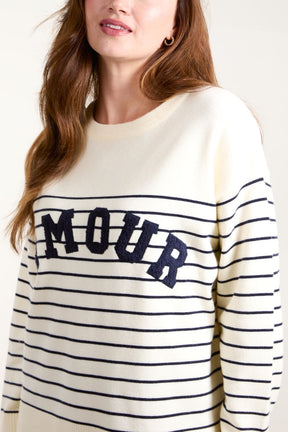 'Amour' Sailor Stripe Jumper