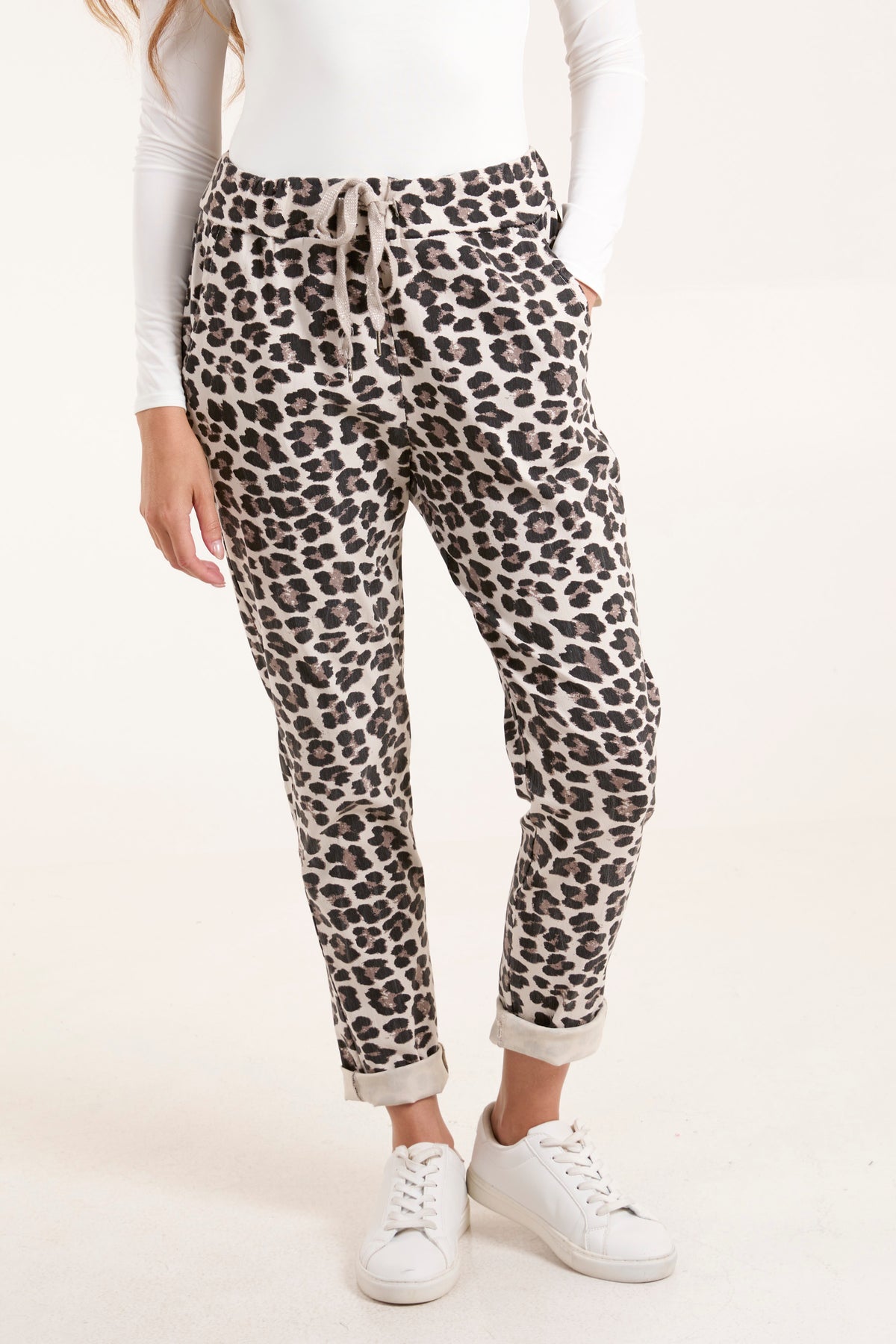 Leopard Magic Drawstring Trousers