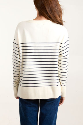 'Amour' Sailor Stripe Jumper