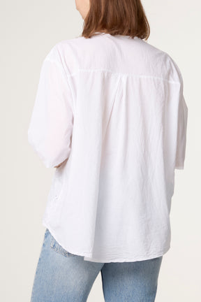 Floral Embroidered Cotton Blouse