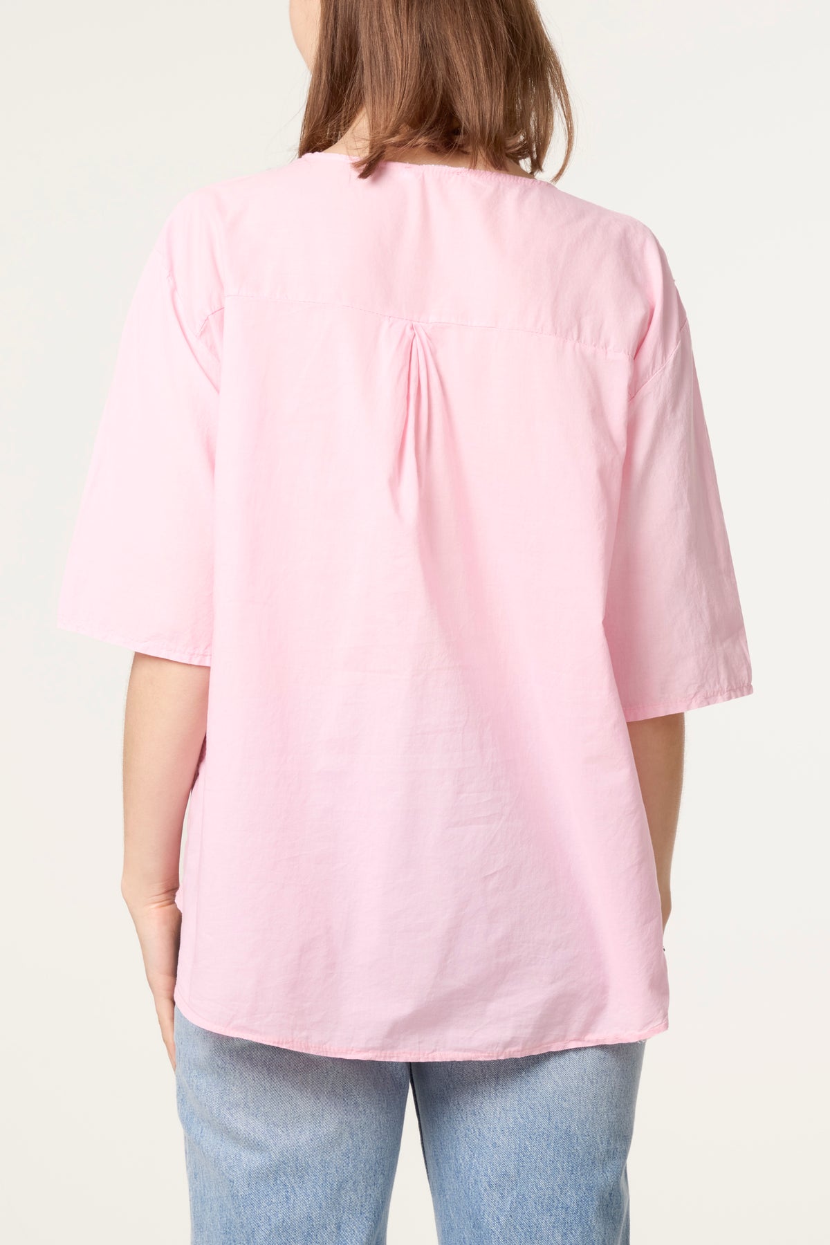 Floral Embroidered Cotton Blouse