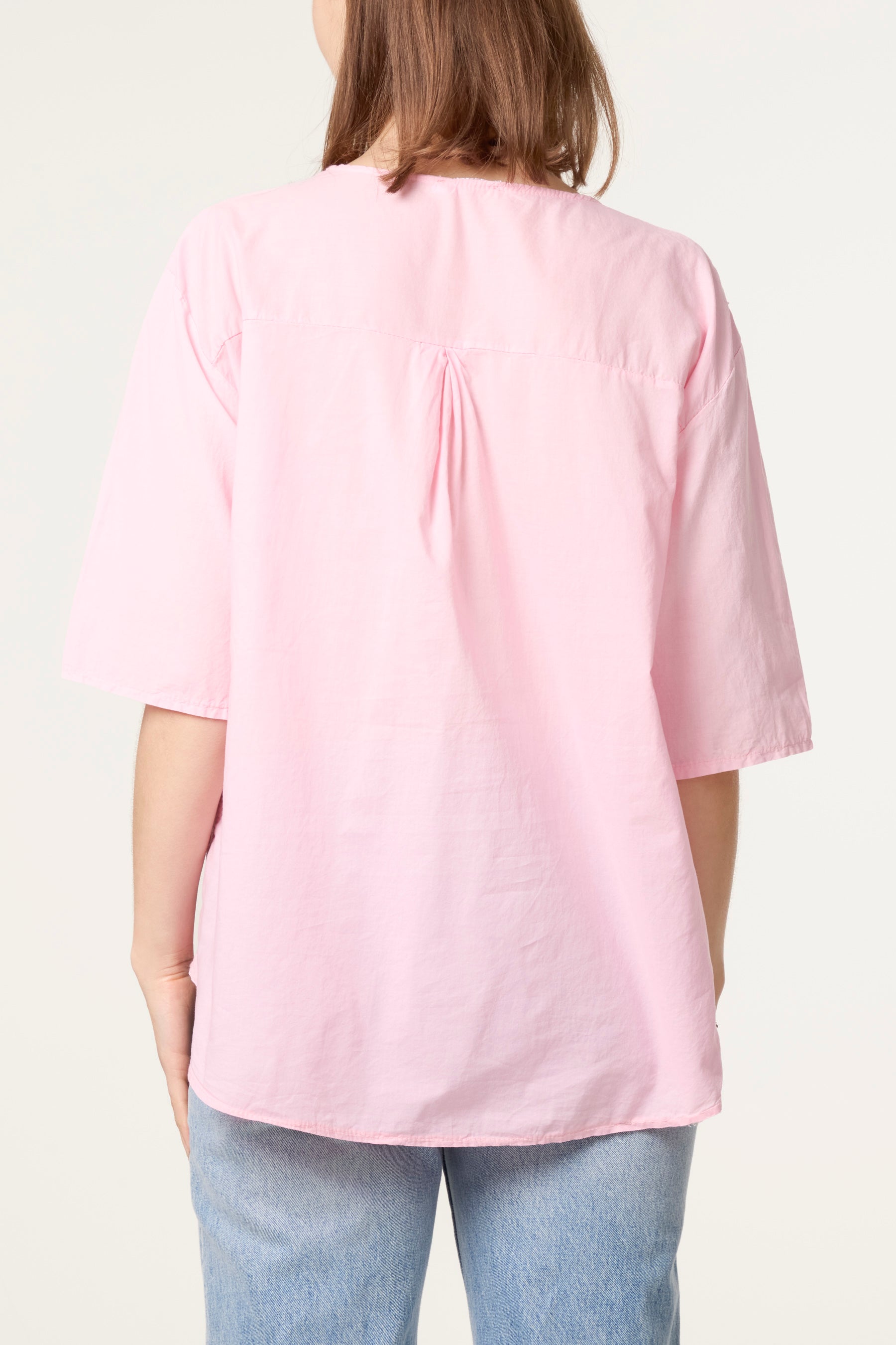 Floral Embroidered Cotton Blouse