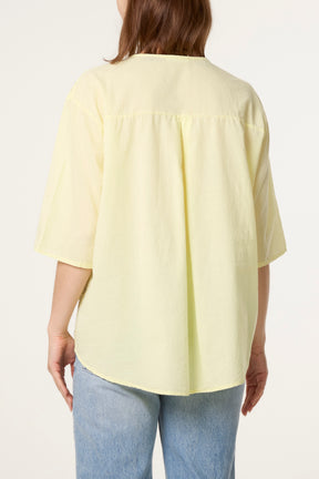 Floral Embroidered Cotton Blouse