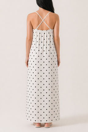 Polka Dot Cami Maxi Dress